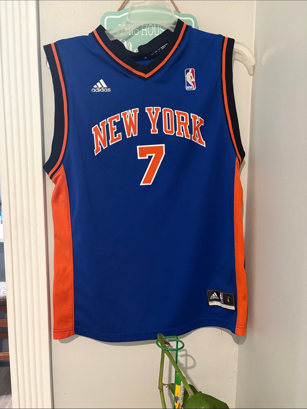 adidas Blue and Orange NBA Team Basketball Jersey